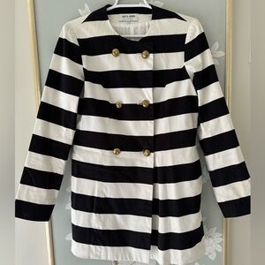 Skirtin Around Navy and White Stripe Jacket